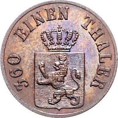 Аверс монеты - Геллер 1862 года - цена  монеты - Гессен-Кассель, Фридрих Вильгельм I