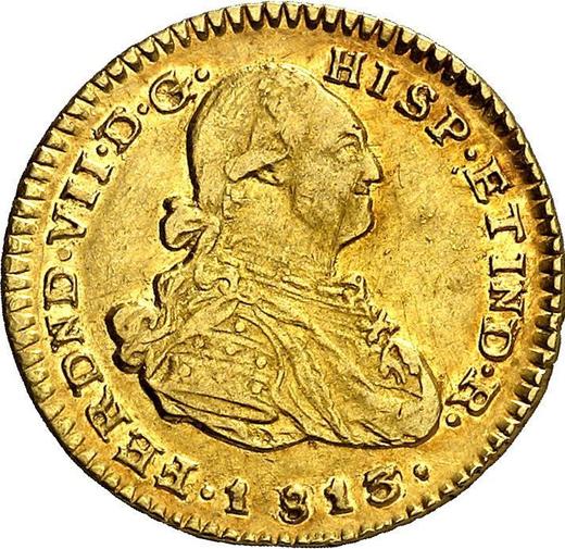 Anverso 1 escudo 1813 P JF - valor de la moneda de oro - Colombia, Fernando VII