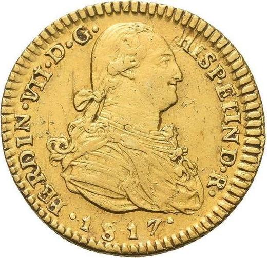 Anverso 2 escudos 1817 So FJ - valor de la moneda de oro - Chile, Fernando VII
