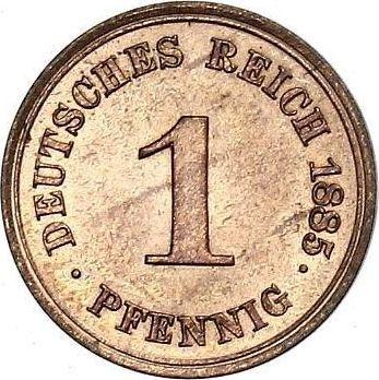 Аверс монеты - 1 пфенниг 1885 года A "Тип 1873-1889" - цена  монеты - Германия, Германская Империя