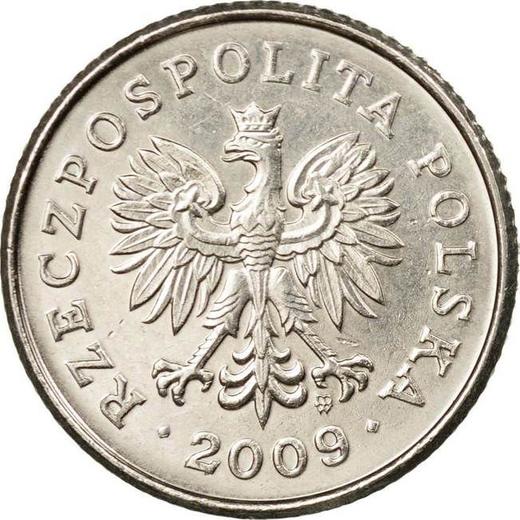 Аверс монеты - 50 грошей 2009 года MW - цена  монеты - Польша, III Республика после деноминации