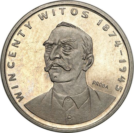 Reverso Pruebas 1000 eslotis 1984 MW "Wincenty Witos" Níquel - valor de la moneda  - Polonia, República Popular