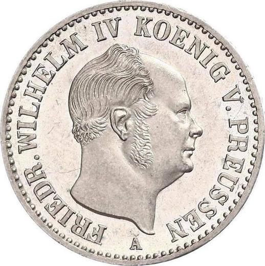 Аверс монеты - 1/6 талера 1858 года A - цена серебряной монеты - Пруссия, Фридрих Вильгельм IV