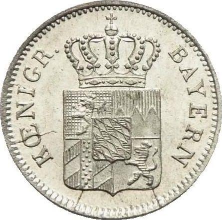 Аверс монеты - 1 крейцер 1853 года - цена серебряной монеты - Бавария, Максимилиан II