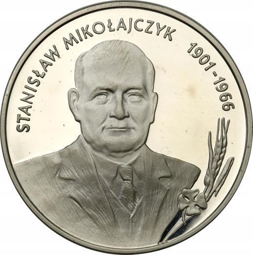 Реверс монеты - 10 злотых 1996 года MW "Станислав Миколайчик" - цена серебряной монеты - Польша, III Республика после деноминации