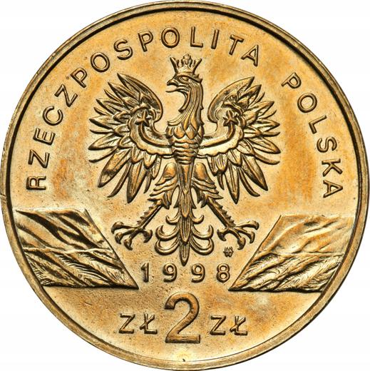 Anverso 2 eslotis 1998 MW ET "Sapo corredor" - valor de la moneda  - Polonia, República moderna