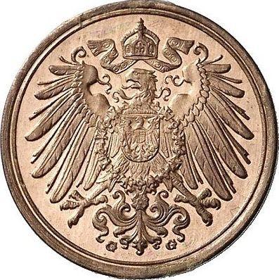 Reverso 1 Pfennig 1900 G "Tipo 1890-1916" - valor de la moneda  - Alemania, Imperio alemán