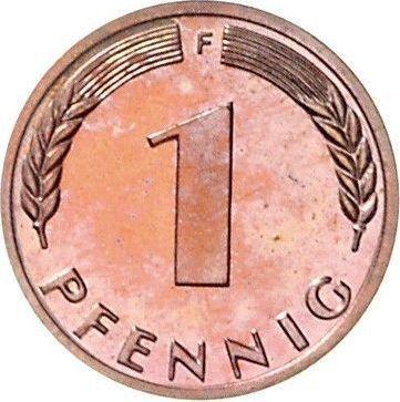 Аверс монеты - 1 пфенниг 1966 года F - цена  монеты - Германия, ФРГ