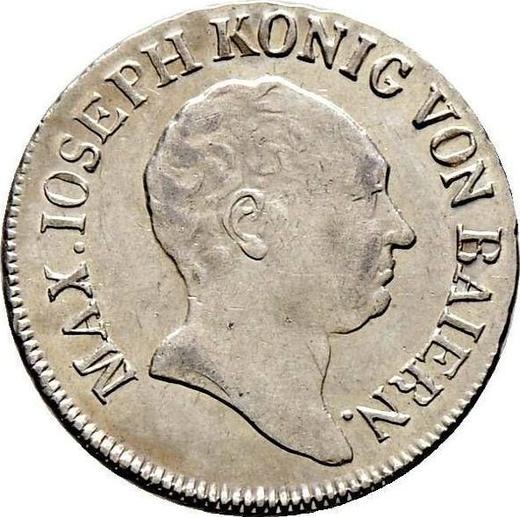 Аверс монеты - 6 крейцеров 1825 года - цена серебряной монеты - Бавария, Максимилиан I