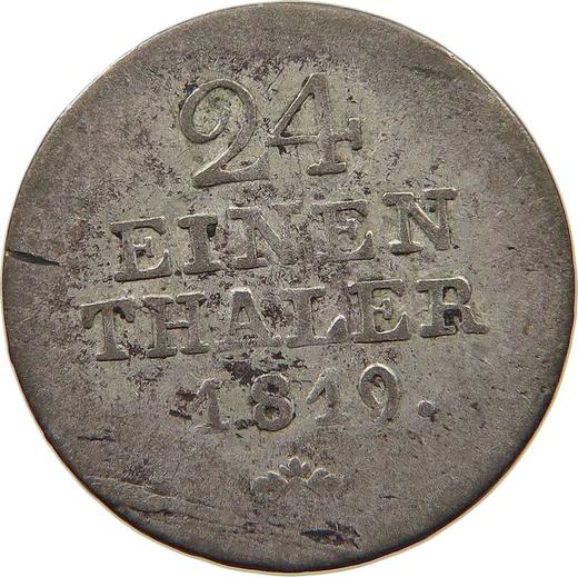 Reverso 1/24 tálero 1819 - valor de la moneda de plata - Hesse-Cassel, Guillermo I