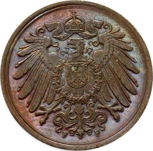 Reverso 1 Pfennig 1908 F "Tipo 1890-1916" - valor de la moneda  - Alemania, Imperio alemán