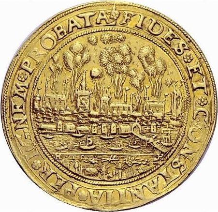Аверс монеты - 5 дукатов 1629 "Осада Торуня" - Польша, Сигизмунд III Ваза