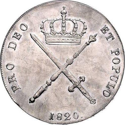 Rewers monety - Talar 1820 "Typ 1809-1825" - cena srebrnej monety - Bawaria, Maksymilian I
