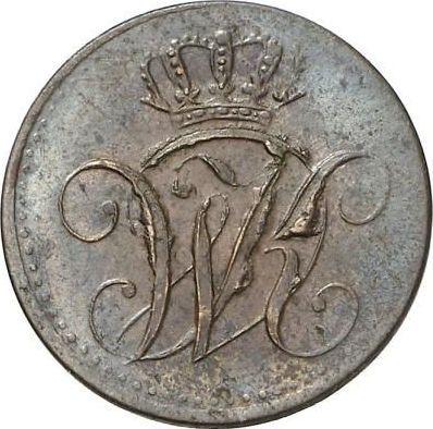 Anverso Heller 1827 - valor de la moneda  - Hesse-Cassel, Guillermo II
