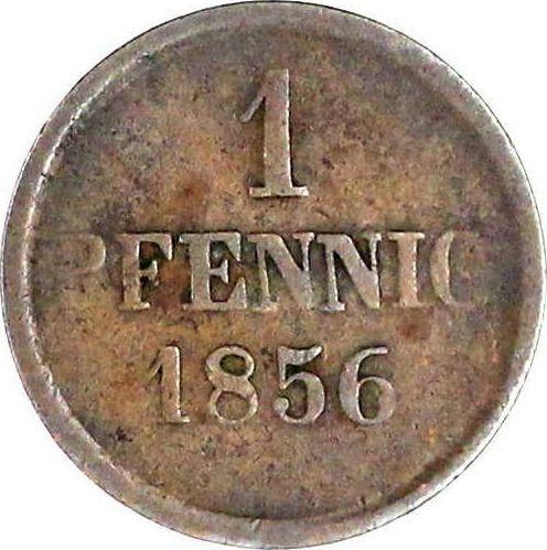 Reverso 1 Pfennig 1856 - valor de la moneda  - Brunswick-Wolfenbüttel, Guillermo