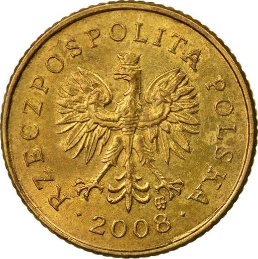 Awers monety - 1 grosz 2008 MW - cena  monety - Polska, III RP po denominacji