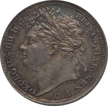 Anverso Penique 1830 "Maundy" - valor de la moneda de plata - Gran Bretaña, Jorge IV