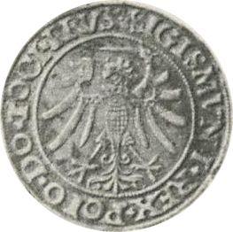 Реверс монеты - Шестак (6 грошей) 1536 года "Эльблонг" - цена серебряной монеты - Польша, Сигизмунд I Старый