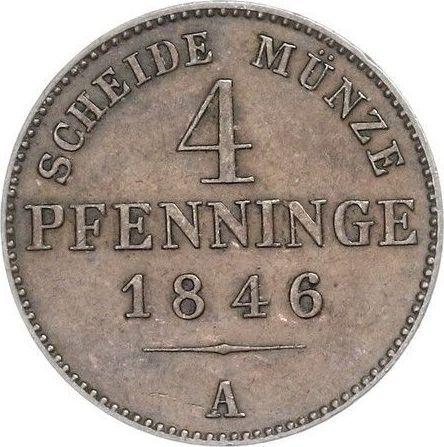 Реверс монеты - 4 пфеннига 1846 года A - цена  монеты - Пруссия, Фридрих Вильгельм IV