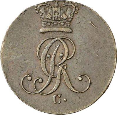 Anverso 1 Pfennig 1814 C - valor de la moneda  - Hannover, Jorge III