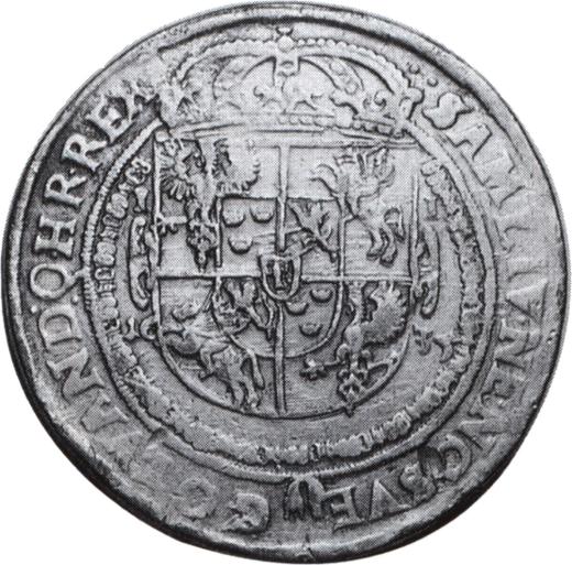 Реверс монеты - 2 талера 1635 года II - цена серебряной монеты - Польша, Владислав IV