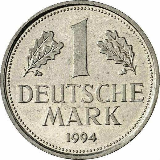 Obverse 1 Mark 1994 F -  Coin Value - Germany, FRG