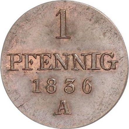 Reverso 1 Pfennig 1836 A - valor de la moneda  - Hannover, Guillermo IV