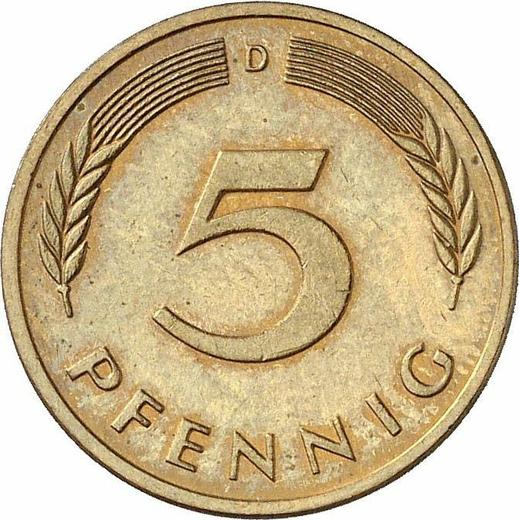 Anverso 5 Pfennige 1994 D - valor de la moneda  - Alemania, RFA
