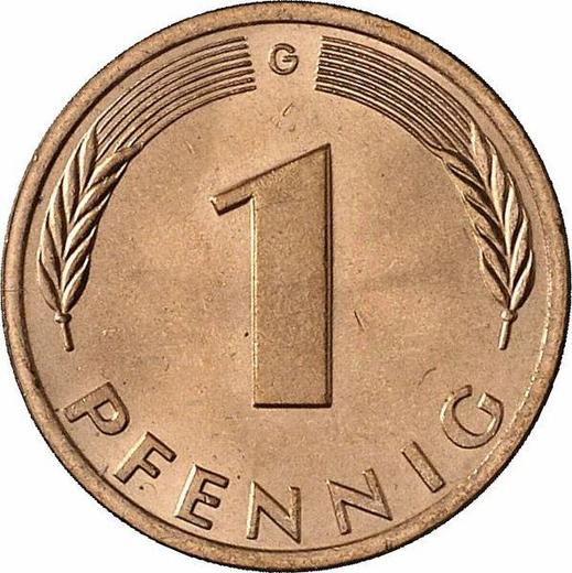 Аверс монеты - 1 пфенниг 1977 года G - цена  монеты - Германия, ФРГ