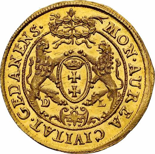 Реверс монеты - 2 дуката ND (1674-1696) года DL "Гданьск" - цена золотой монеты - Польша, Ян III Собеский