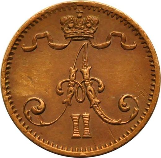 Awers monety - 1 penni 1875 - cena  monety - Finlandia, Wielkie Księstwo
