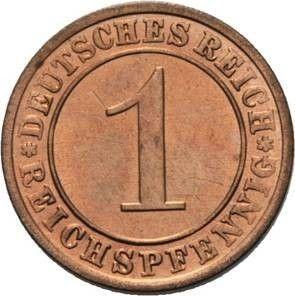 Anverso 1 Reichspfennig 1933 A - valor de la moneda  - Alemania, República de Weimar