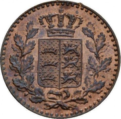 Anverso Medio kreuzer 1866 - valor de la moneda  - Wurtemberg, Carlos I