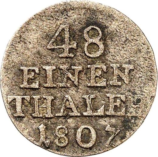 Реверс монеты - 1/48 талера 1807 года - цена серебряной монеты - Ангальт-Бернбург, Алексиус Фридрих Кристиан
