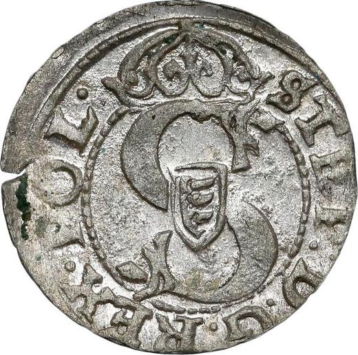 Аверс монеты - Шеляг 1584 года "Рига" - цена серебряной монеты - Польша, Стефан Баторий