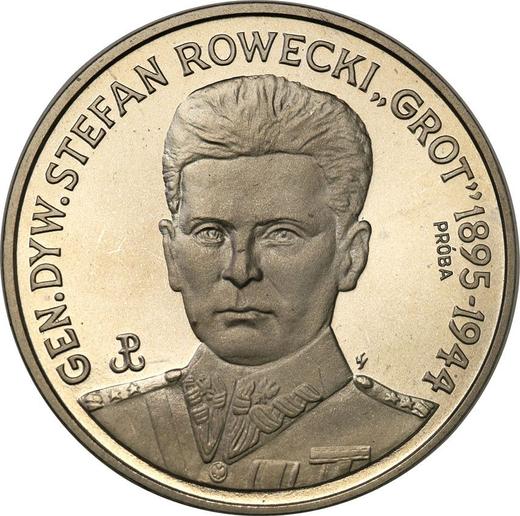 Rewers monety - PRÓBA 200000 złotych 1990 MW "Stefan Rowecki 'Grot'" Nikiel - cena  monety - Polska, III RP przed denominacją