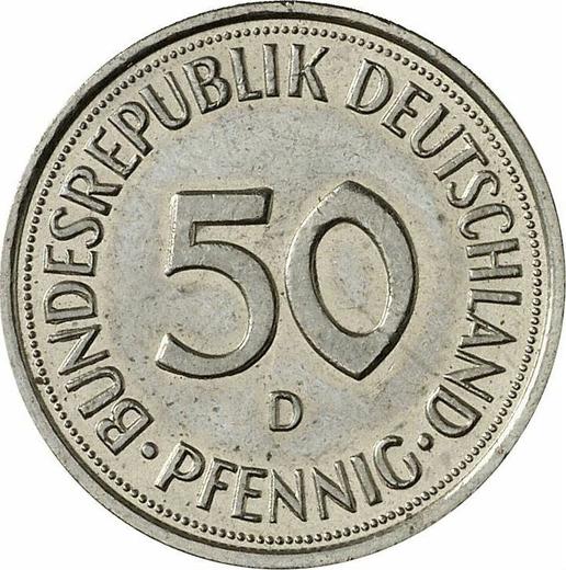 Anverso 50 Pfennige 1991 D - valor de la moneda  - Alemania, RFA