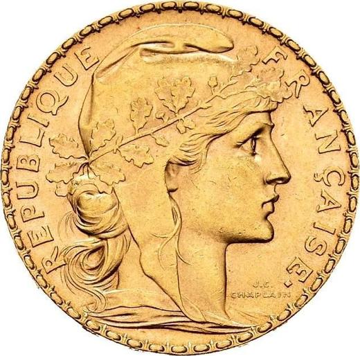 Аверс монеты - 20 франков 1900 года A "Тип 1899-1906" Париж - цена золотой монеты - Франция, Третья республика