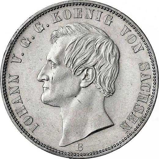 Awers monety - Talar 1863 B - cena srebrnej monety - Saksonia-Albertyna, Jan