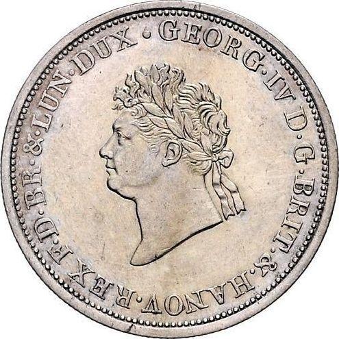 Obverse 2/3 Thaler 1826 B "Type 1826-1828" - Silver Coin Value - Hanover, George IV