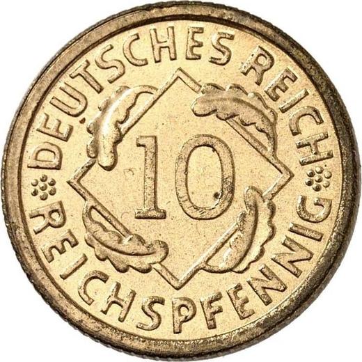 Awers monety - 10 reichspfennig 1925 G - cena  monety - Niemcy, Republika Weimarska