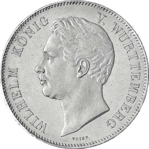 Anverso 2 táleros 1846 "Boda del príncipe Carlos y la gran duquesa Olga" Plata - valor de la moneda de plata - Wurtemberg, Guillermo I