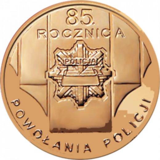 Reverso 2 eslotis 2004 MW "85 aniversario de la policía" - valor de la moneda  - Polonia, República moderna