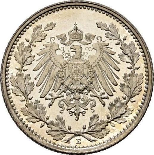 Reverse 1/2 Mark 1906 E "Type 1905-1919" - Silver Coin Value - Germany, German Empire