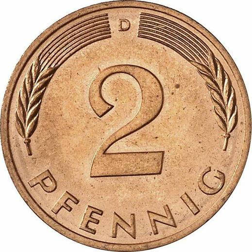 Аверс монеты - 2 пфеннига 1984 года D - цена  монеты - Германия, ФРГ