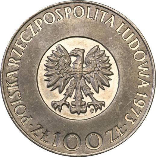 Reverse Pattern 100 Zlotych 1973 MW "Nicolaus Copernicus" Nickel -  Coin Value - Poland, Peoples Republic