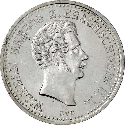 Awers monety - Talar 1841 CvC - cena srebrnej monety - Brunszwik-Wolfenbüttel, Wilhelm