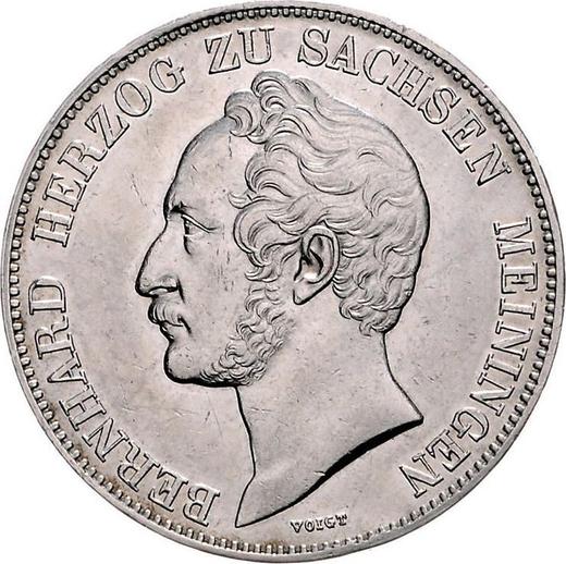 Аверс монеты - 2 талера 1843 года - цена серебряной монеты - Саксен-Мейнинген, Бернгард II