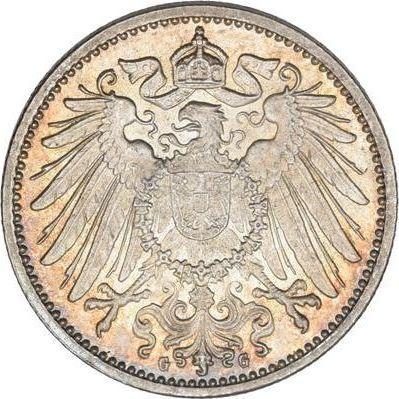 Rewers monety - 1 marka 1899 G "Typ 1891-1916" - cena srebrnej monety - Niemcy, Cesarstwo Niemieckie