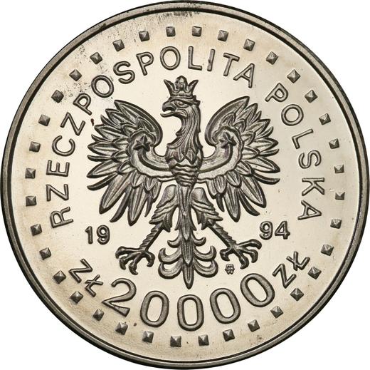 Obverse Pattern 20000 Zlotych 1994 MW ANR "200th Anniversary Of The Kosciuszko Uprising" Nickel -  Coin Value - Poland, III Republic before denomination